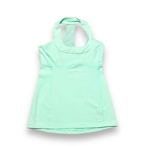 Lululemon Athletica Green Fitted Halter Tank Top